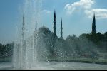 Istanbul - fountain and Blue Mosque